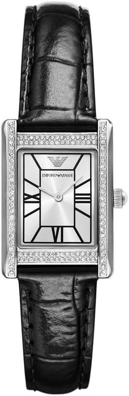 Emporio Armani horloge voor dames, kwartsuurwerk en kastmaat 31 mm met roestvrij stalen, lederen of siliconen band
