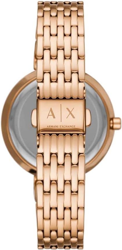 Armani Exchange Roségoudkleurig Roestvrijstalen Horloge met Drie Wijzers