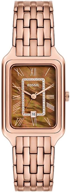 FOSSIL Raquel horloge voor dames, Quartz uurwerk met drie wijzers en een roestvrij stalen band