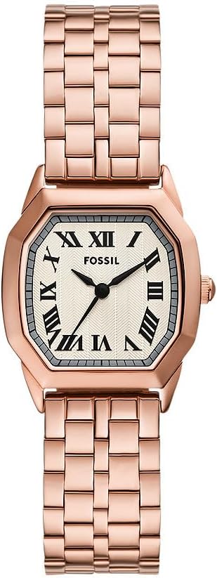 Fossil Harlow Horloge voor Dames, Quartz uurwerk met Roestvrijstalen of Leren Band,