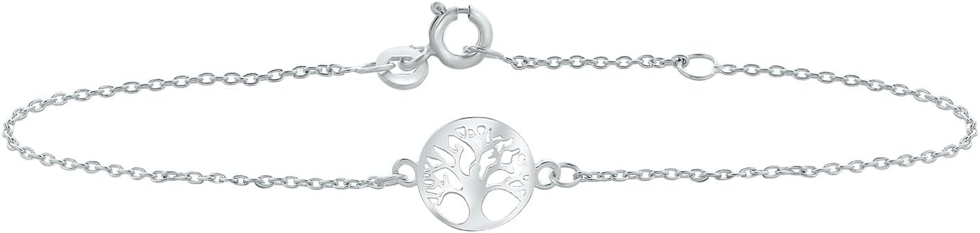 Dames Armband levensboom - Echt Zilver - Armband - Moederdag Cadeau - 19 cm - Zilverkleurig