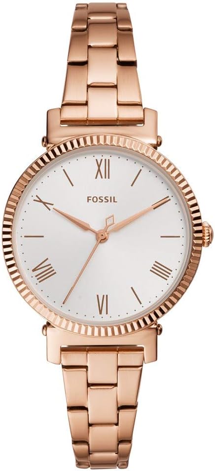 Fossil Daisy horloge voor dames, Quartz uurwerk met roestvrij stalen of leren band