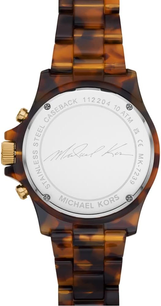 Michael Kors Everest Horloge voor dames, Quartz uurwerk met chronograaf en roestvrij stalen of siliconen band