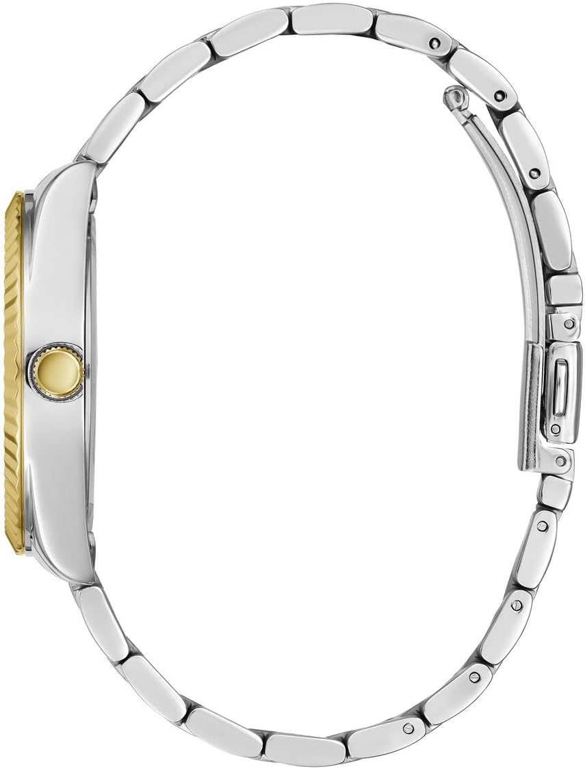 GUESS US Women's Multi-Tone en Groen Analoog Horloge, Twee Tone/Twee Toon/Groen, LUNA