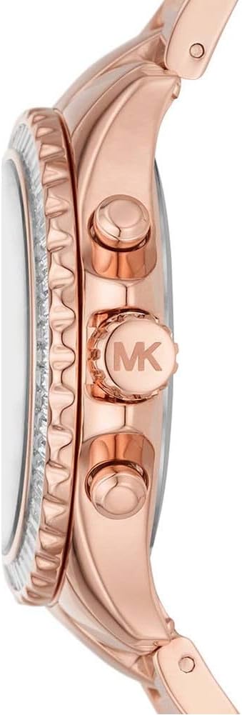 Michael Kors Everest Horloge voor dames, Quartz uurwerk met chronograaf en roestvrij stalen of siliconen band