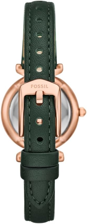 Fossil Carlie Watch for Women, Quartz movement with Stainless steel or Leather Strap