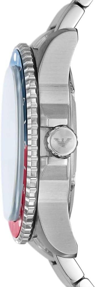Emporio Armani Men's Watch GMT Dual Time, Stainless Steel, AR11590
