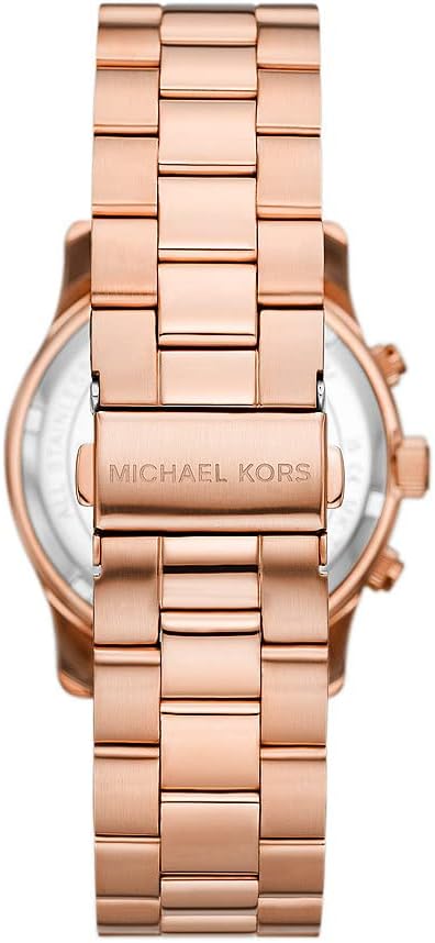 Michael Kors Horloge voor dames Runway, Chronograaf uurwerk, Roestvrij stalen horloge, 38mm kastgrootte