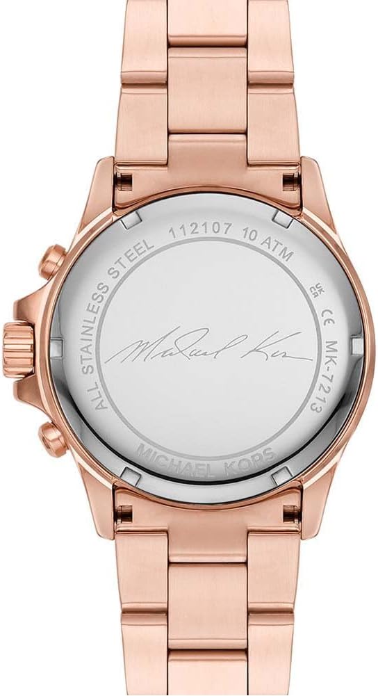 Michael Kors Everest Horloge voor dames, Quartz uurwerk met chronograaf en roestvrij stalen of siliconen band