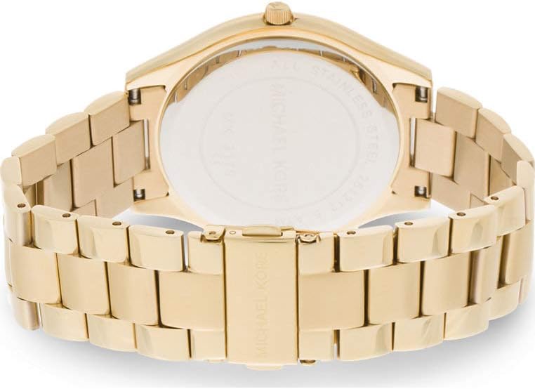 Michael Kors Reloj Slim Runway para mujer, 42 mm, movimiento de cuarzo a tres agujas con correa de acero inoxidable