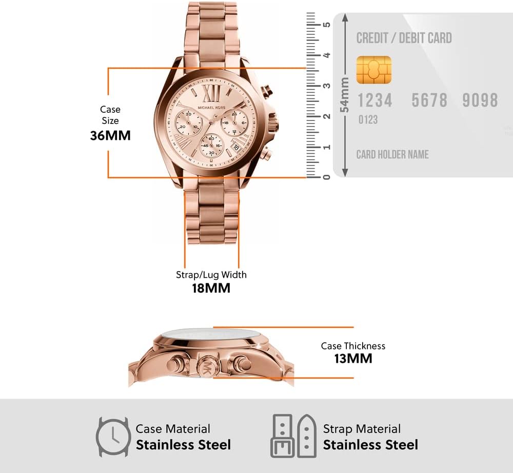 Michael Kors Brecken Horloge voor heren, uurwerk met chronograaf en roestvrij stalen of lederen band