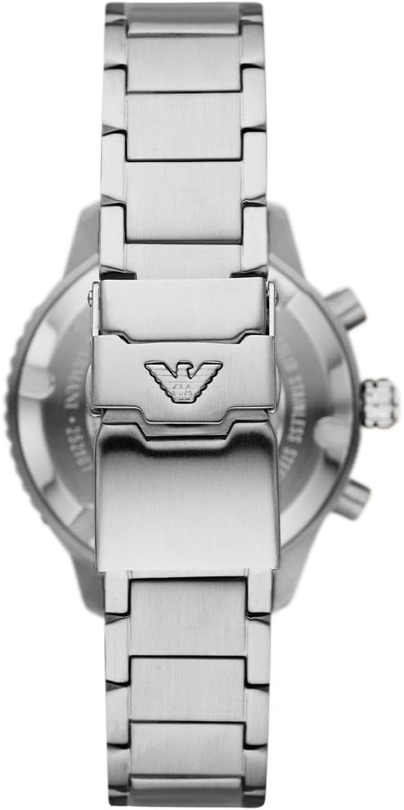 Emporio Armani Horloge voor heren, chronograaf uurwerk, ten minste 50% gerecycled roestvrij stalen horloge, kastmaat 43mm