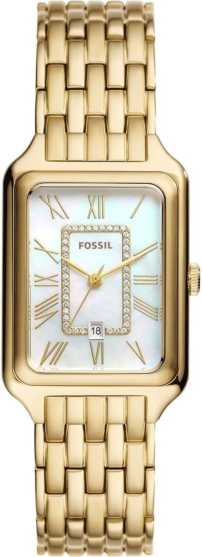 FOSSIL Raquel horloge voor dames, Quartz uurwerk met drie wijzers en een roestvrij stalen band