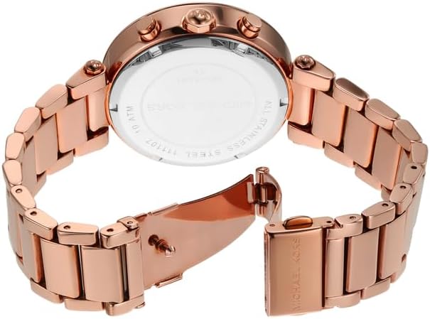 Michael Kors Parker Horloge voor dames, uurwerk chronograaf met roestvrij stalen of lederen band