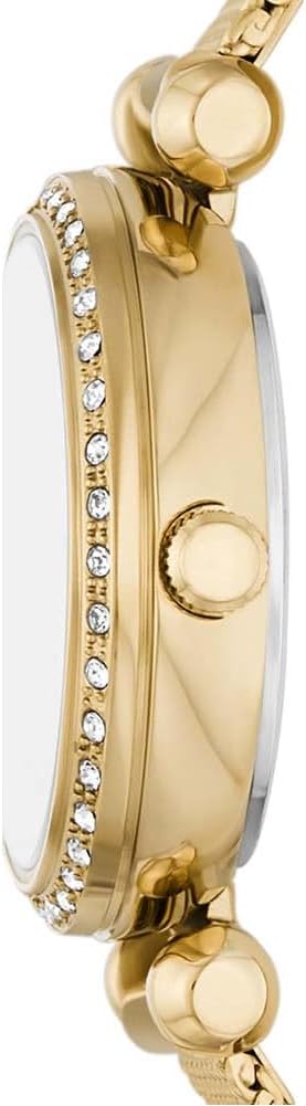 Fossil Tillie Mini Drie-Hand Goud-Tone RVS Mesh Horloge - BQ3898, Goud, BQ3898-AMZUK
