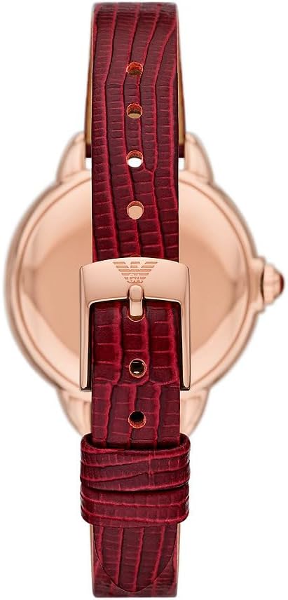 Emporio Armani Horloge Voor Dames, Quartz uurwerk en 36mm kastmaat met roestvrij stalen, lederen of siliconen band