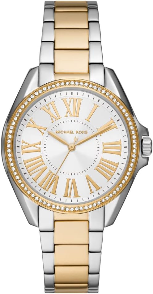 Michael Kors Kacie Horloge voor dames, uurwerk met roestvrij stalen of lederen band