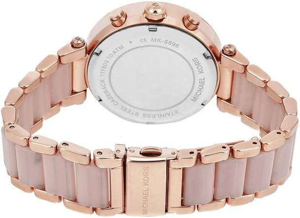 Michael Kors Parker Horloge voor dames, uurwerk chronograaf met roestvrij stalen of lederen band