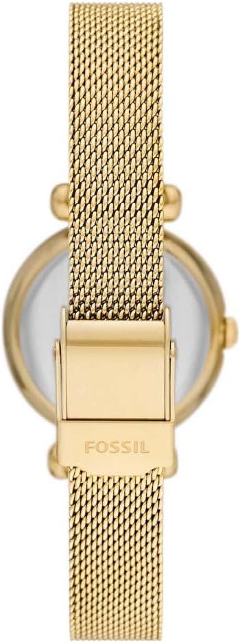 Fossil Tillie Mini Drie-Hand Goud-Tone RVS Mesh Horloge - BQ3898, Goud, BQ3898-AMZUK