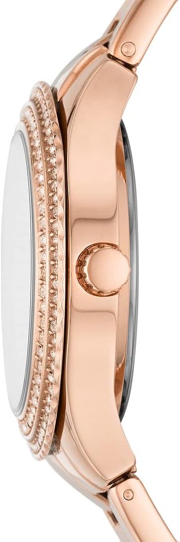 Fossil Stella Horloge voor dames, kwartsuurwerk met roestvrij stalen of leren band