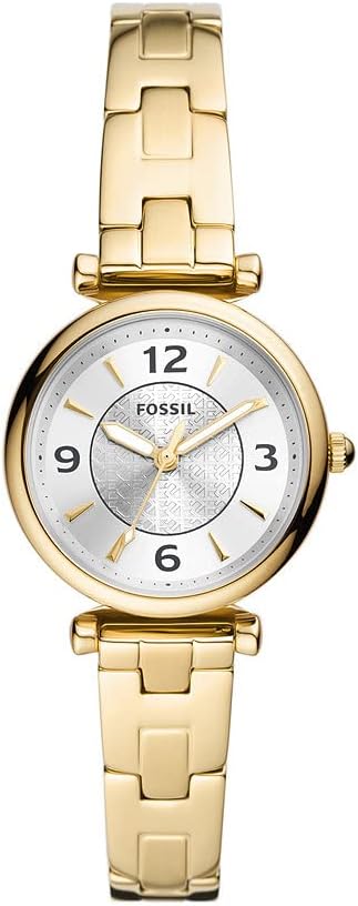 FOSSIL Carlie horloge voor dames, kwarts driehandig uurwerk met roestvrij stalen band