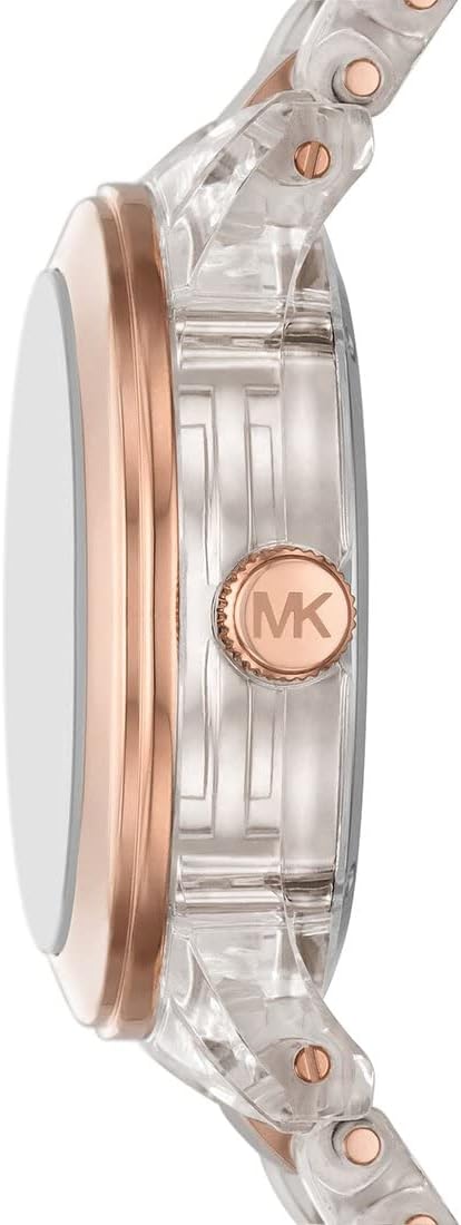 Michael Kors Runway Horloge voor dames, kwartsuurwerk met horlogeband van roestvrij staal, keramiek of leer
