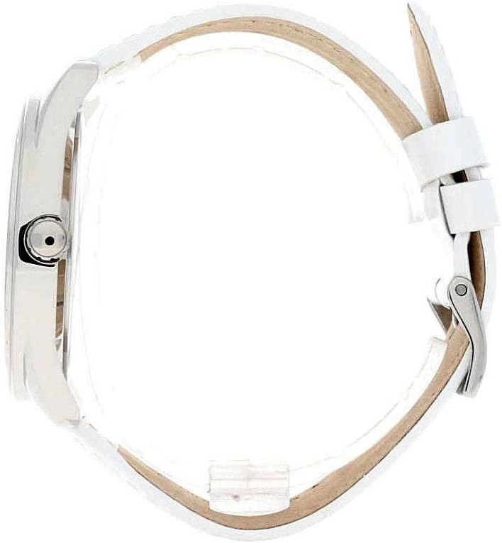 Guess Analoog kwartshorloge voor dames met leren armband W0627L4, wit/zilver, Classic