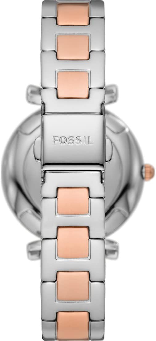 Fossil Carlie Watch for Women, Quartz movement with Stainless steel or Leather Strap