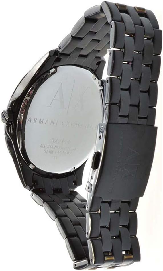 Armani Exchange herenhorloge met drie wijzers, kastmaat 45 mm, roestvrijstalen armband