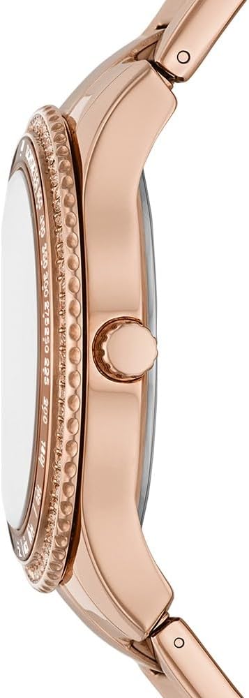 Fossil Stella horloge voor dames, chronograaf uurwerk met roestvrij stalen of leren band