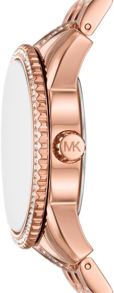 Michael Kors Bryant horloge voor dames, kwartsuurwerk met drie wijzers en band van roestvrij staal of keramiek
