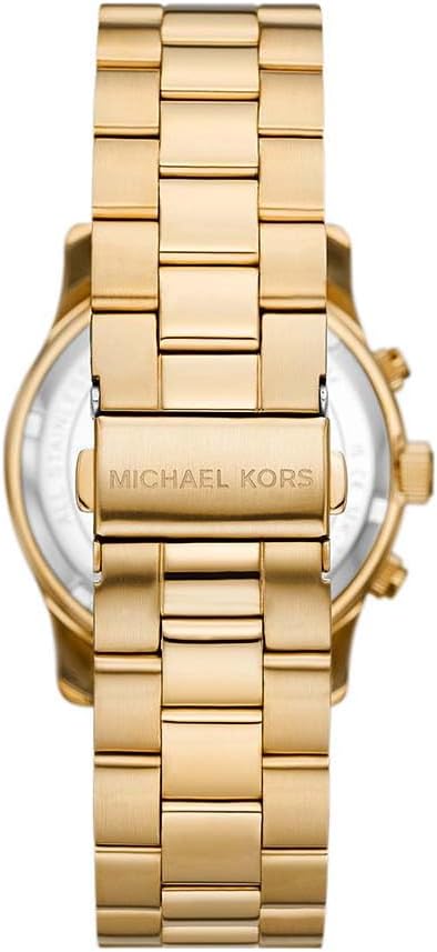 Michael Kors Horloge voor dames Runway, Chronograaf uurwerk, Roestvrij stalen horloge, 38mm kastgrootte