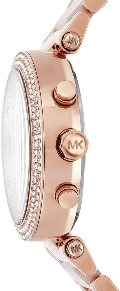 Michael Kors Parker Horloge voor dames, uurwerk chronograaf met roestvrij stalen of lederen band