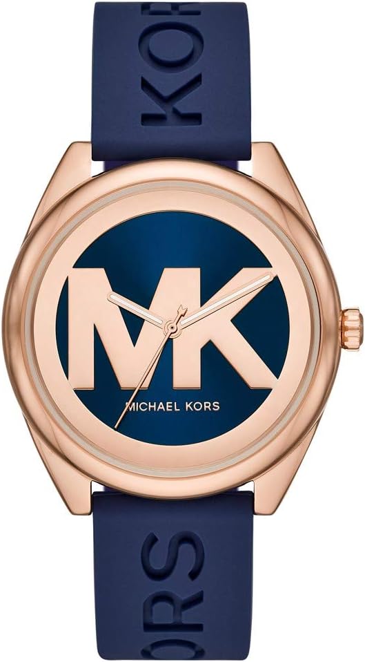 Michael Kors Janelle horloge voor dames, Kwarts uurwerk met drie wijzers en roestvrij stalen of siliconen horlogeband