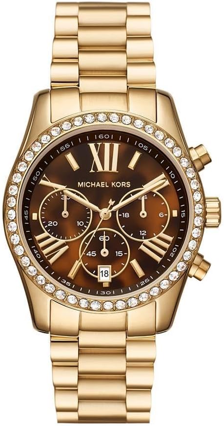 Michael Kors Lexington Horloge voor dames, uurwerk met roestvrij stalen of lederen band