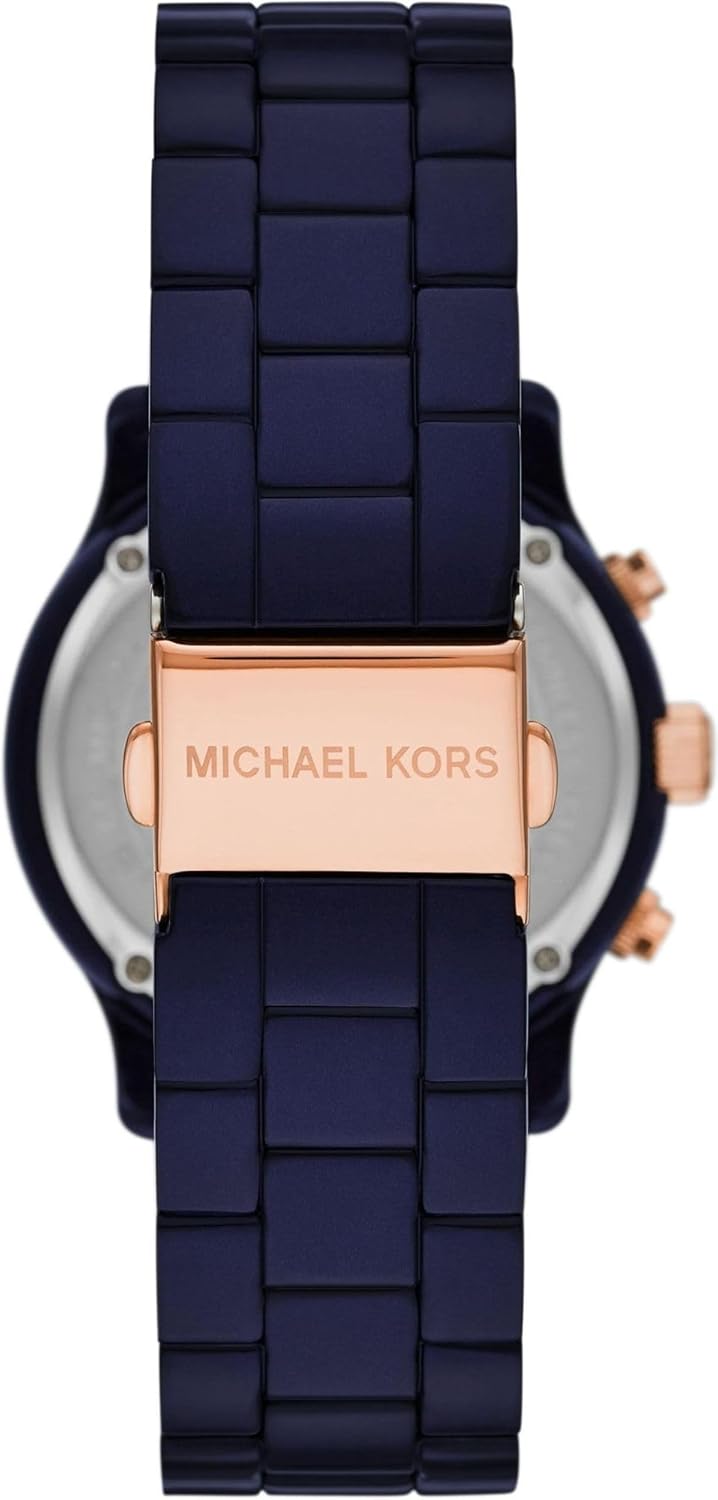 Michael Kors Horloge voor dames Runway, Chronograaf uurwerk, Roestvrij stalen horloge, 38mm kastgrootte
