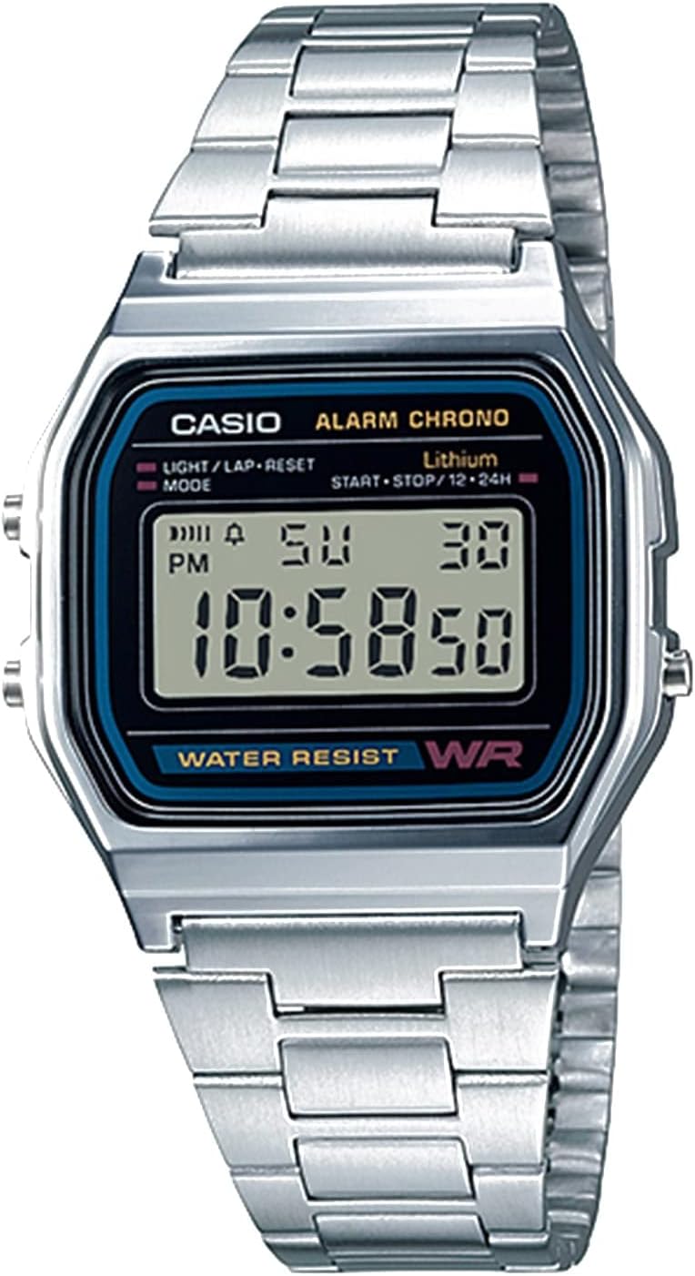Casio Vintage A158WA-1CR - Digitaal polshorloge, zilver