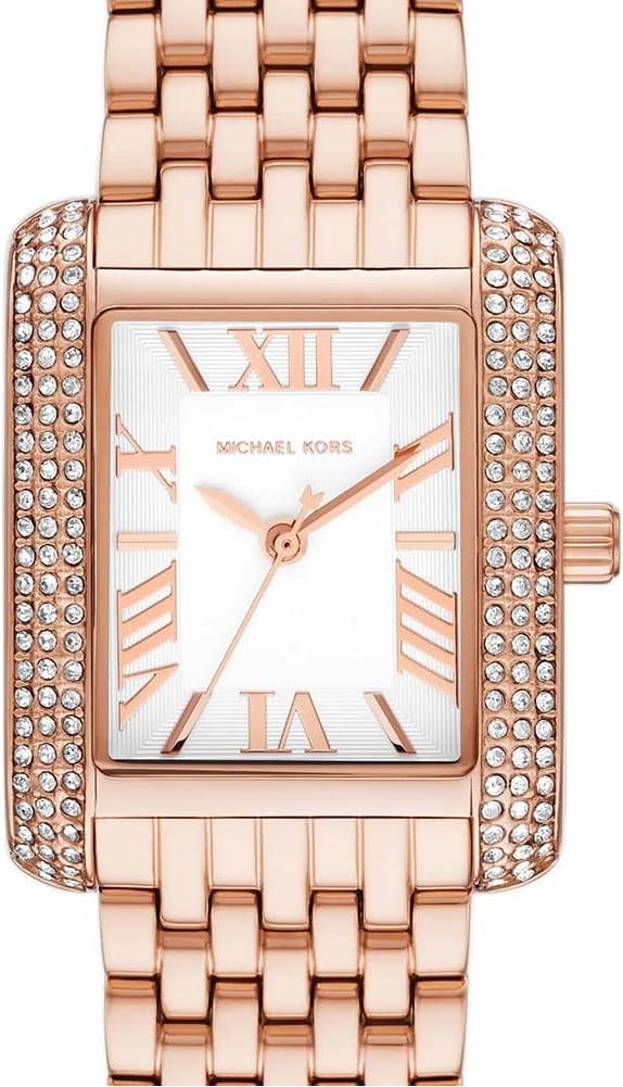 Michael Kors Emery dameshorloge, kwartsuurwerk met horlogeband van roestvrij staal of leder