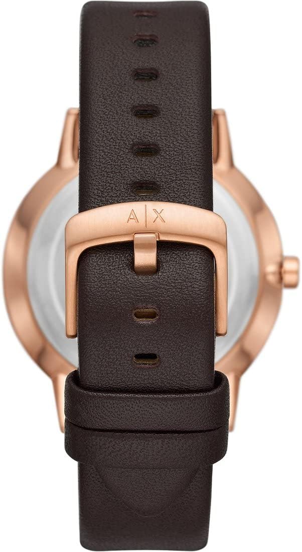 Armani Exchange Horloge voor heren Quartz/Multi uurwerk 42mm kastmaat met een Lederen band AX2756