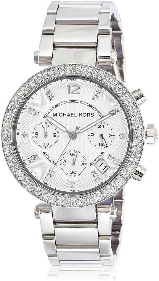 Michael Kors Parker Horloge voor dames, uurwerk chronograaf met roestvrij stalen of lederen band