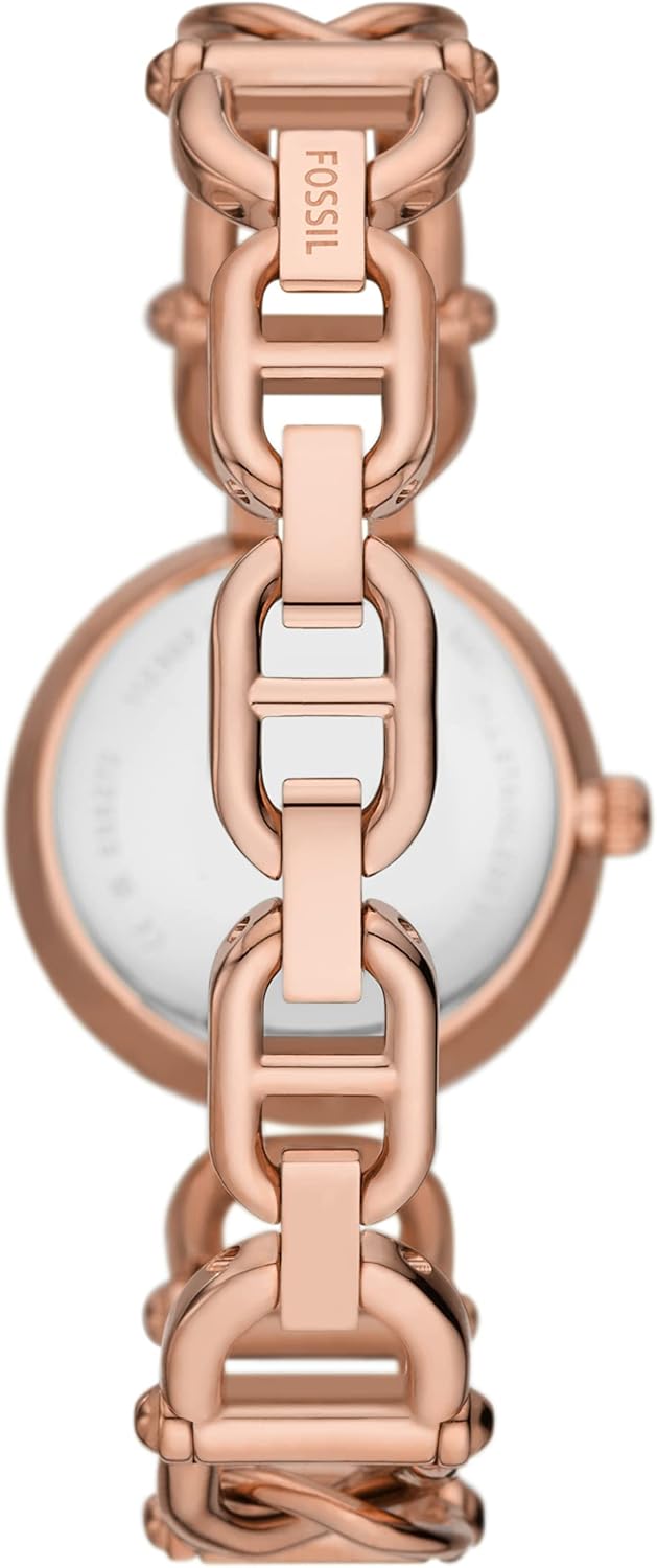 Fossil Carlie Watch for Women, Quartz movement with Stainless steel or Leather Strap