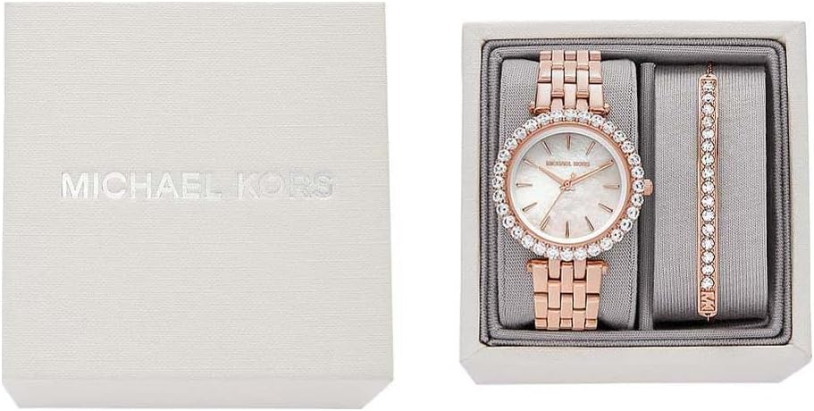 Michael Kors Darci horloge voor dames, uurwerk met roestvrij stalen of lederen band