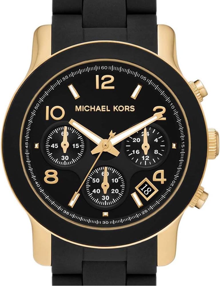 Michael Kors Horloge voor dames Runway, Chronograaf uurwerk, Roestvrij stalen horloge, 38mm kastgrootte