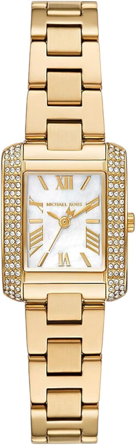 Michael Kors Emery dameshorloge, kwartsuurwerk met horlogeband van roestvrij staal of leder