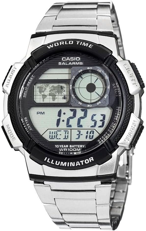 Casio Horloge AE-1000WD-1AVEF, Zilver, één maat