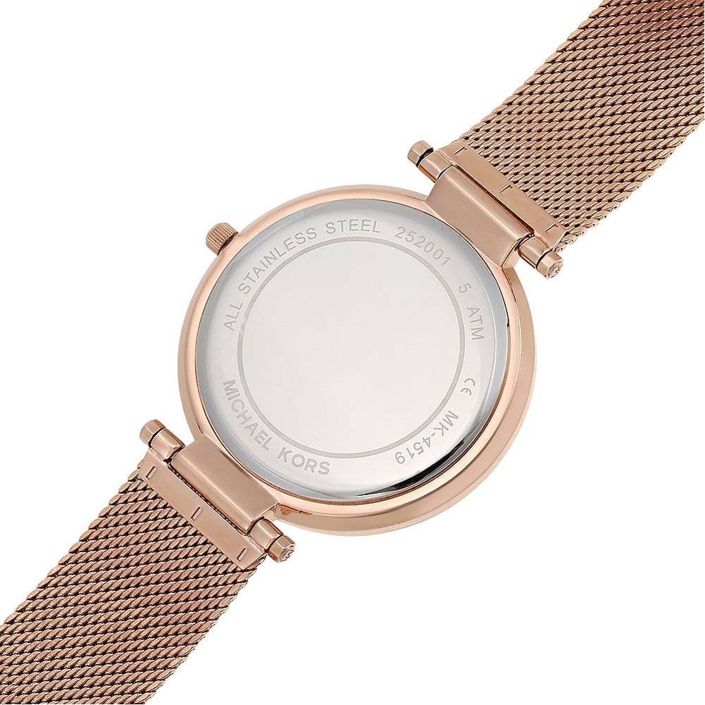 Michael Kors Darci horloge voor dames, uurwerk met roestvrij stalen of lederen band