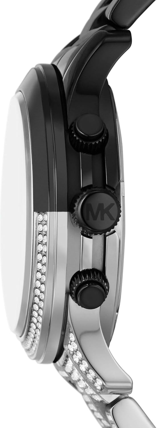 Michael Kors Horloge voor dames Runway, Chronograaf uurwerk, Roestvrij stalen horloge, 38mm kastgrootte