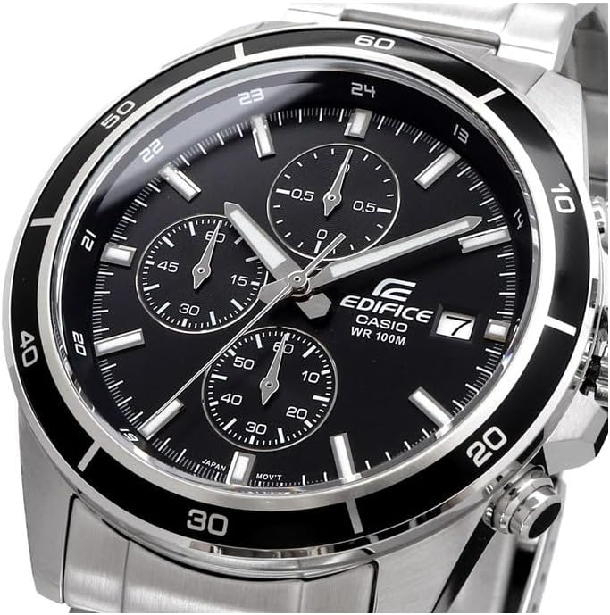 Casio Edifice CA.EFR-526D-1AVUEF Herenhorloge van staal, zwart, armband