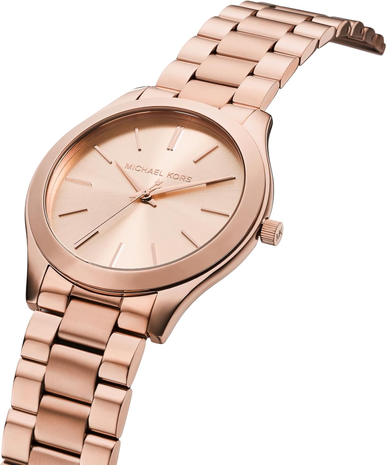 Michael Kors Reloj Slim Runway para mujer, 42 mm, movimiento de cuarzo a tres agujas con correa de acero inoxidable