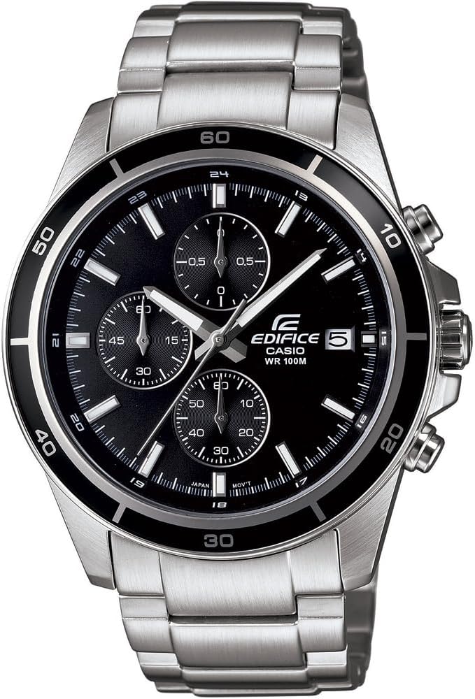 Casio Edifice CA.EFR-526D-1AVUEF Herenhorloge van staal, zwart, armband